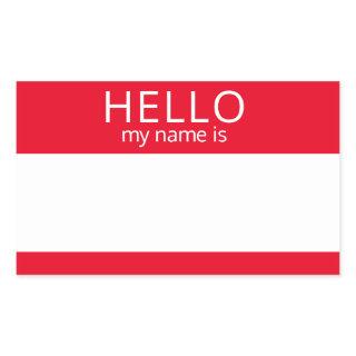 Custom HELLO My Name Is Sticker Badge Blank