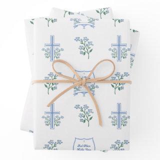 Custom Holy Baptism First Communion Floral Baby  W  Sheets