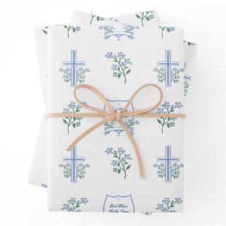 Custom Holy Baptism First Communion Floral Baby  Sheets