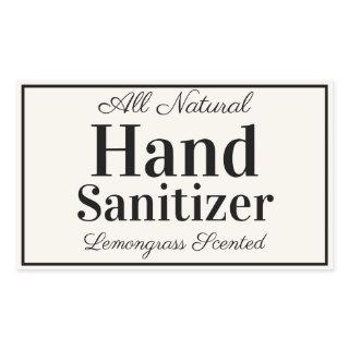 Custom Homemade Hand Sanitizer Simple and Elegant Rectangular Sticker