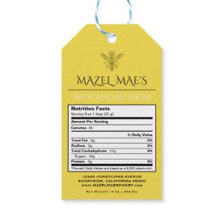 Custom Homemade Honey Nutrition Label