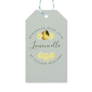 Custom Homemade Limoncello Pastel Green Gift Tags