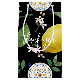 Custom Italian Tile Botanical Small Gift Bag