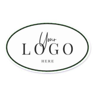 Custom logo classic oval sticker