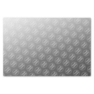 Custom logo gray gradient business packaging tissue paper