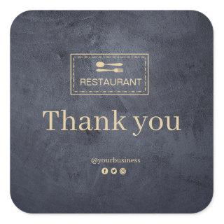 Custom logo restaurant  | Thank you sticker