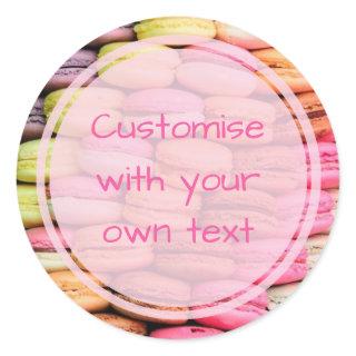 Custom Macaroons Classic Round Sticker