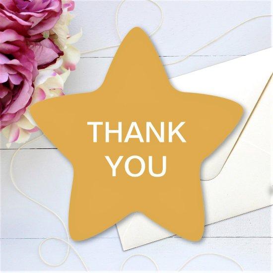 Custom Message Gold Color Star Sticker