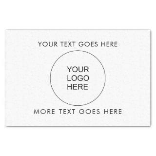 Custom Modern Simple Template Your Logo Here Tissue Paper