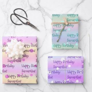 Custom Name Birthday  (3 Sheets)