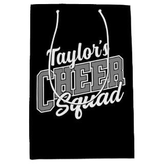 Custom NAME Cheerleader School Varsity Cheer Squad Medium Gift Bag