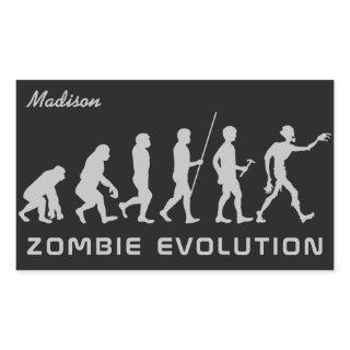 Custom name & color Zombie Evolution stickers