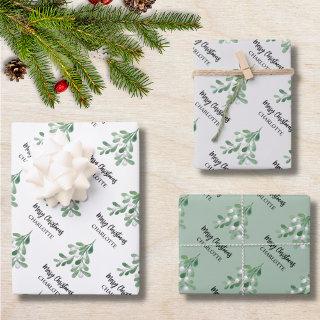 Custom Name Mistletoe Christmas  Sheets