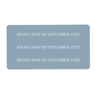 Custom 'new RSVP date' stickers for Michelle