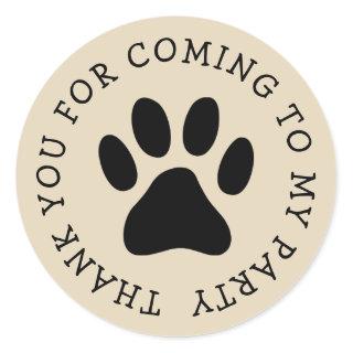 Custom paw print party stickers for pet animal