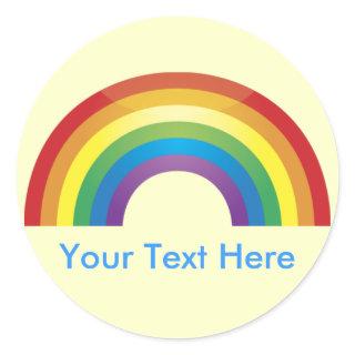Custom Personalized Classic  Rainbow Stickers