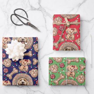 Custom Pet Dog Photos & Gingerbread Cookie Holiday  Sheets