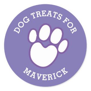 Custom Pet DOG TREATS  Classic Round Sticker