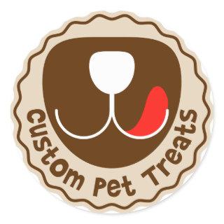 Custom Pet Treats Classic Round Sticker