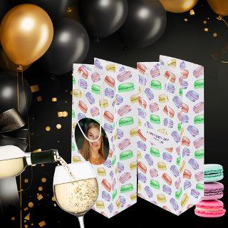 Custom Photo Birthday Pattern Cookies Macarons Wine Gift Bag