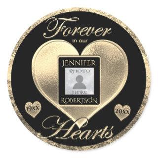Custom Photo Memorial in Loving Memory Keychain Classic Round Sticker