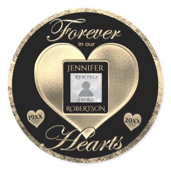 Custom Photo Memorial in Loving Memory Keychain Classic Round Sticker