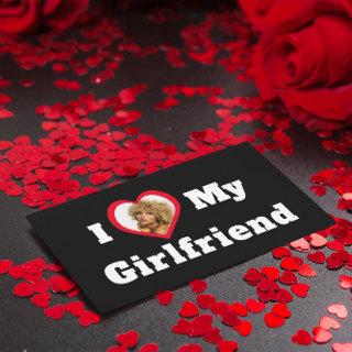 Custom Photo Personalized I Love My Girlfriend Rectangular Sticker