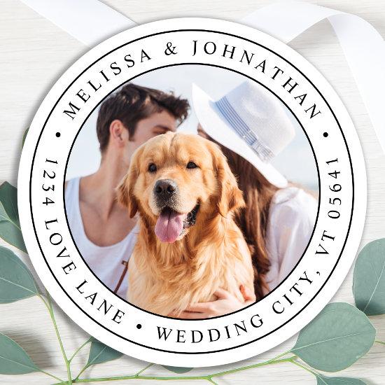 Custom Photo Pet Dog Return Address Label