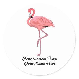 Custom Product Label Business Promo Pink Flamingo