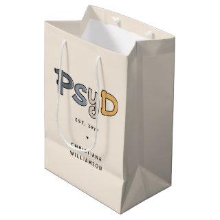 Custom PsyD Doctor of Psychology Psychologist Medium Gift Bag