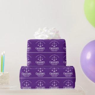 Custom Purple White Law School Graduation Party