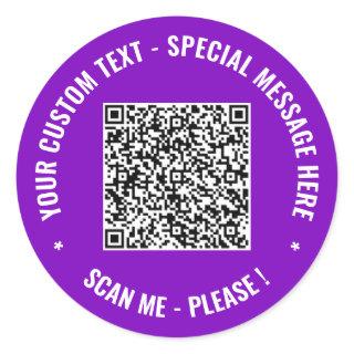 Custom QR Code and Text Stickers Template