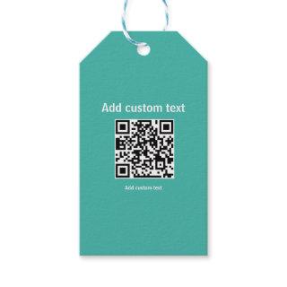 custom QR code personalized website red  Gift Tags