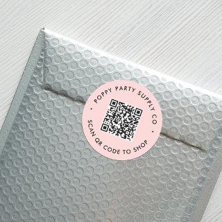 Custom QR Code Shop Sticker