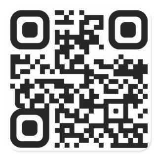 Custom QR Code Square Sticker