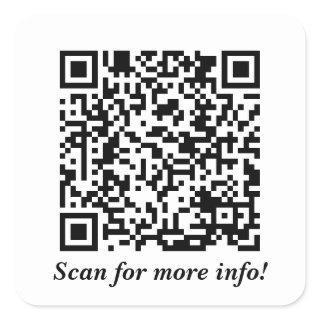 Custom QR Code Square Stickers