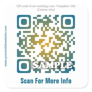 Custom QR code sticker (QR code template #382)