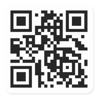 Custom QR Code Template Square Sticker
