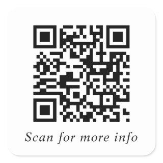 Custom QR Code Website Generator Square Sticker