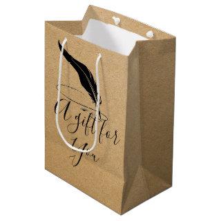 custom quill  medium gift bag