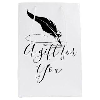 Custom quill pen medium gift bag