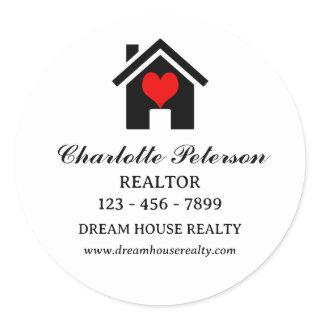 Custom Realtor Real Estate Classic Round Sticker