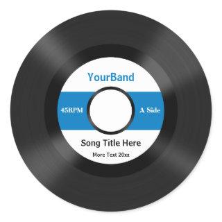 Custom Record Personalize Classic Round Sticker