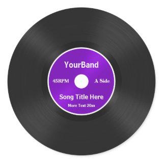 Custom Record Personalize Classic Round Sticker