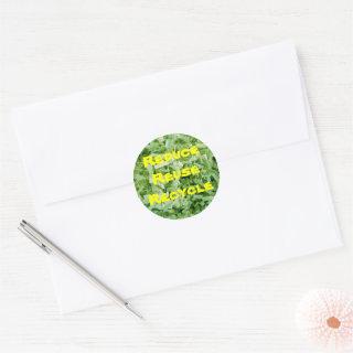 Custom Recycle Shredded Crinkle Paper Photo Classic Round Sticker