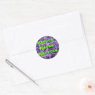 Custom Recycle Shredded Crinkle Paper Photo Classic Round Sticker