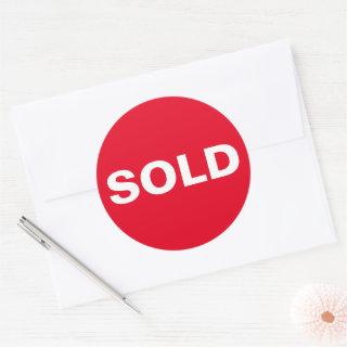 Custom Red Sold Sticker
