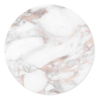 Custom Rose Gold Marble Blank Modern Elegant Classic Round Sticker