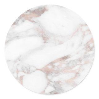 Custom Rose Gold Marble Blank Modern Elegant Classic Round Sticker