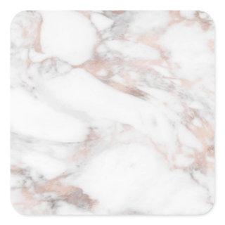 Custom Rosegold Marble Elegant Modern Blank Trendy Square Sticker